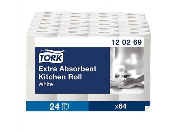 Køkkenruller Tork Ekstra Plus Premium 2-lag hvid - (24 ruller pr. pakke)