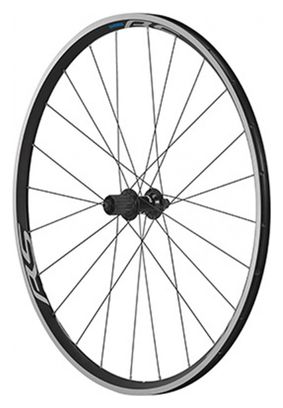 ROUES ROUTE 700 SHIMANO WH-RS100 NOIR 11V. COMPATIBLE 10V. DECO BLANC  (AVANT   ARRIERE)