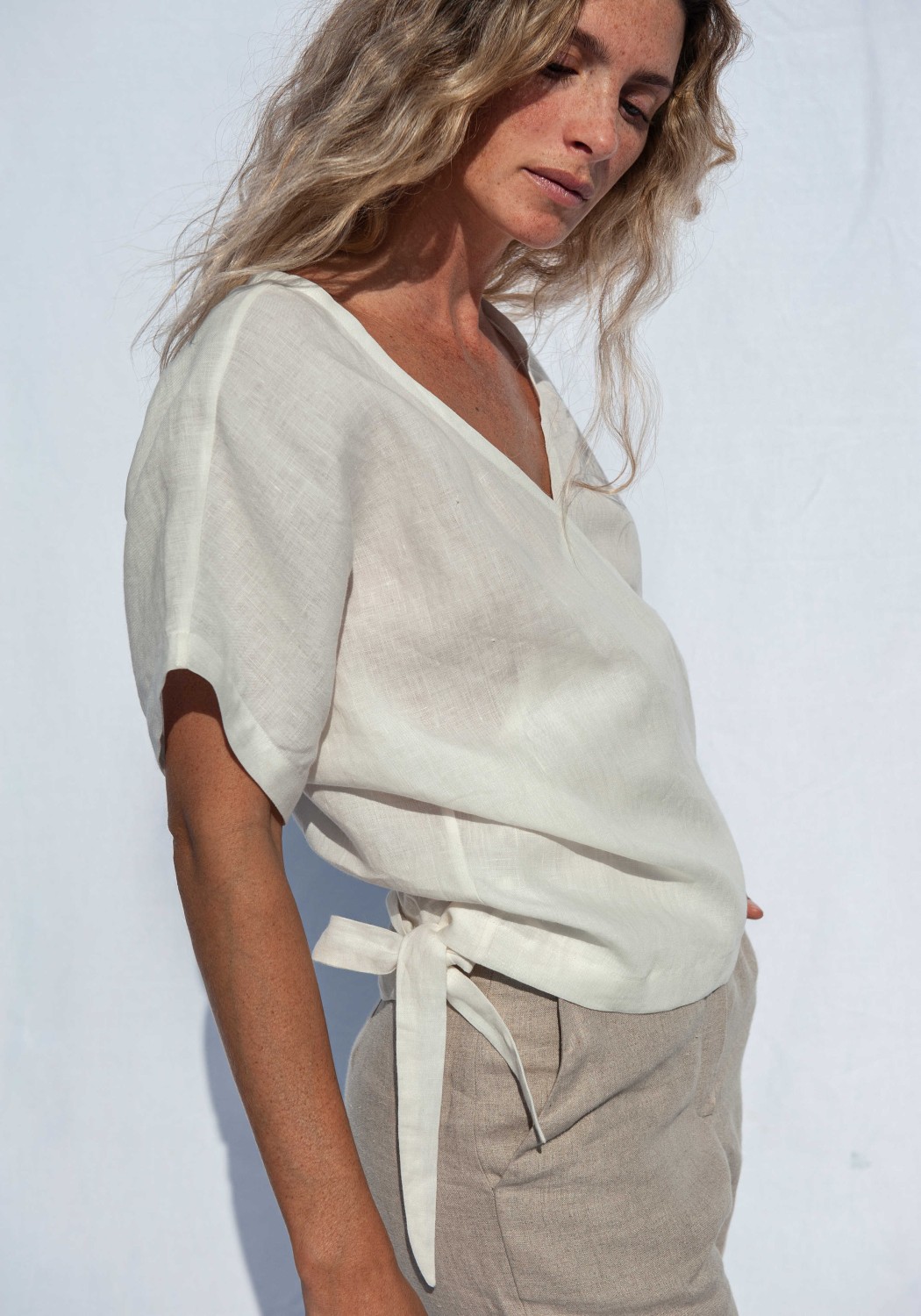 Jungle Folk Wraptop Greta Ecru