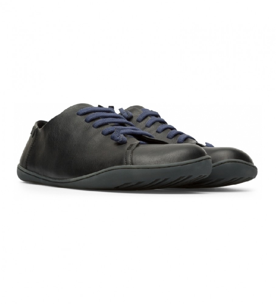 Sapatos de couro preto Camper Peu Cami