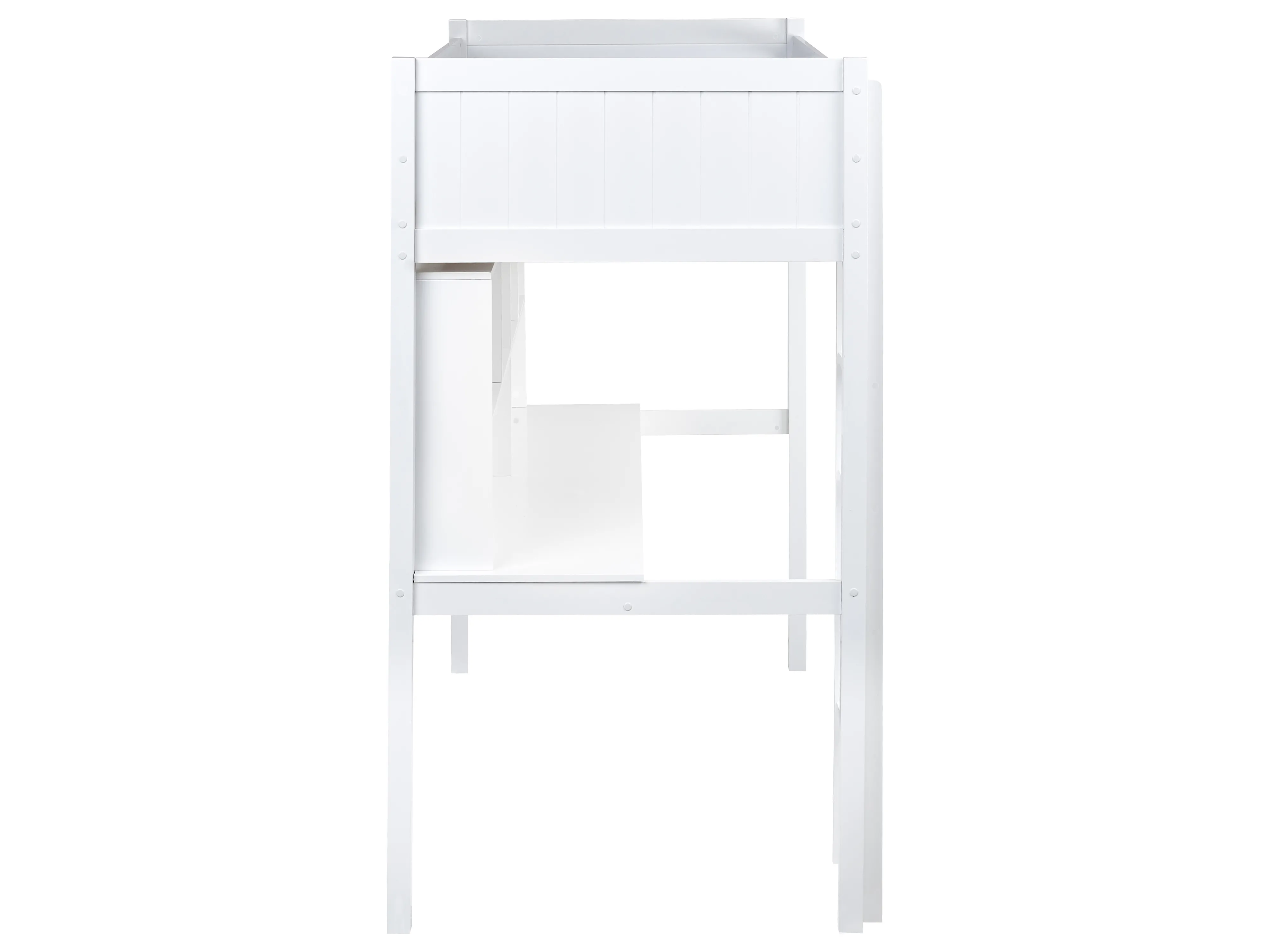 Hoogslaper met bureau Dennenhout FOUCAMONT 90 x 200 cm Wit