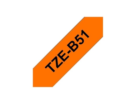 BROTHER - Cartouche toner P-TOUCH TZE-B51 noir sur neon orange 24mm