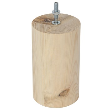 Duraline meubelpoot rond vuren ongelakt Ø90 mm 15 cm