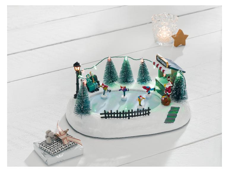 Kerstdorp figuur met LED