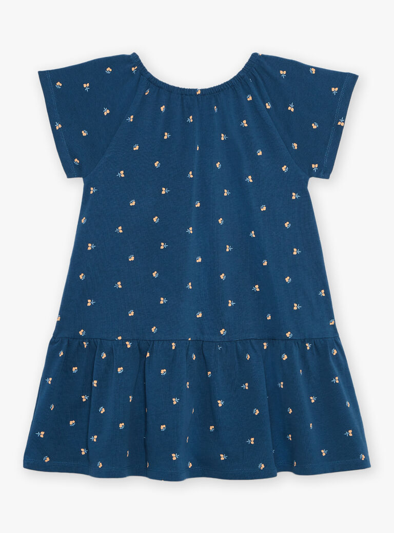 Robe bleu marine à imprimé clémentine