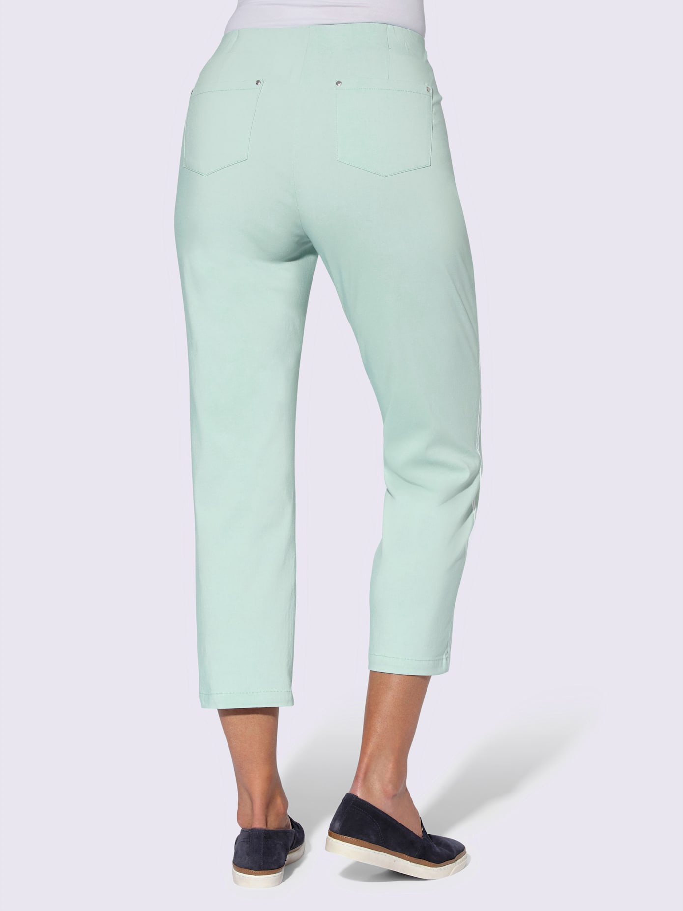 Pantalon 7/8 rayures galon tendance