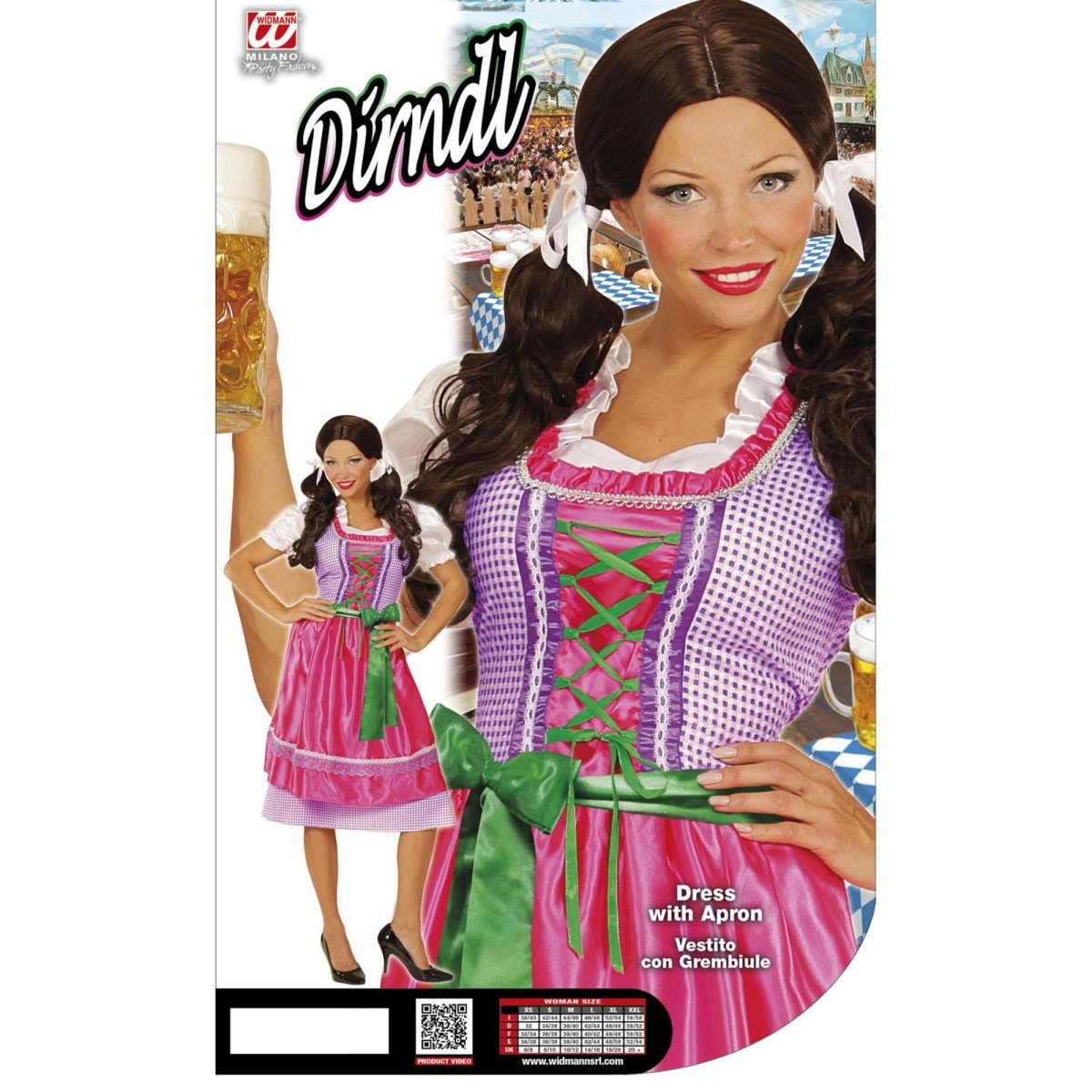 Groen Roze Dirndl Jurk Oktoberfest Dames