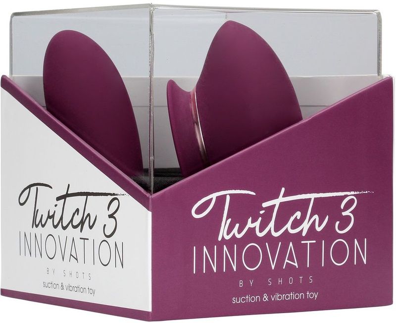 Twitch 3 - Rechargeable Vibrator and Suction - Burgundy