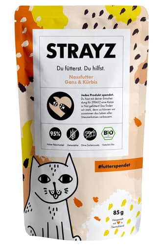 STRAYZ BIO Katze Nassfutter Gans & Kürbis