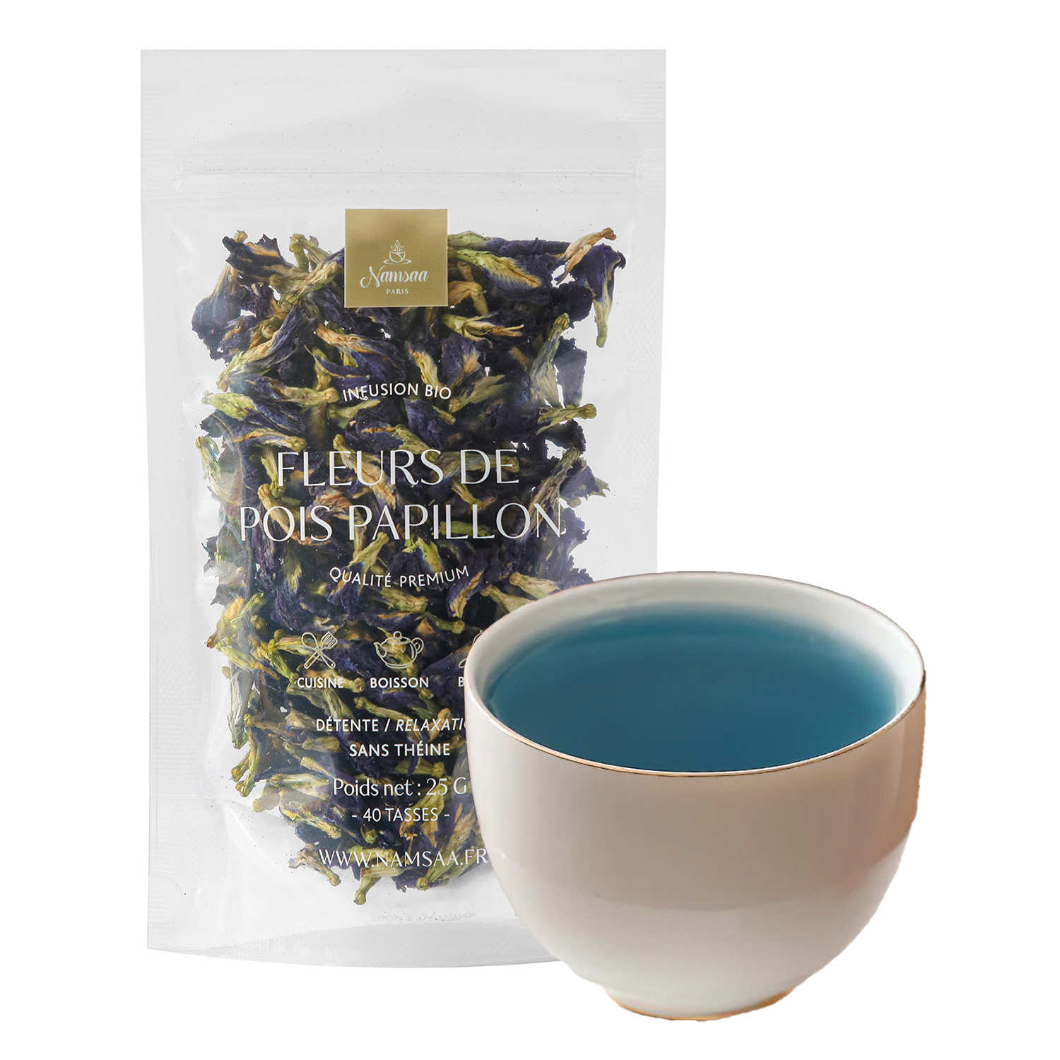 Infusion fleurs de pois papillon bio
