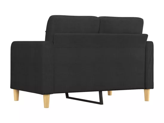 Canapé à 2 places Noir 120 cm Tissu