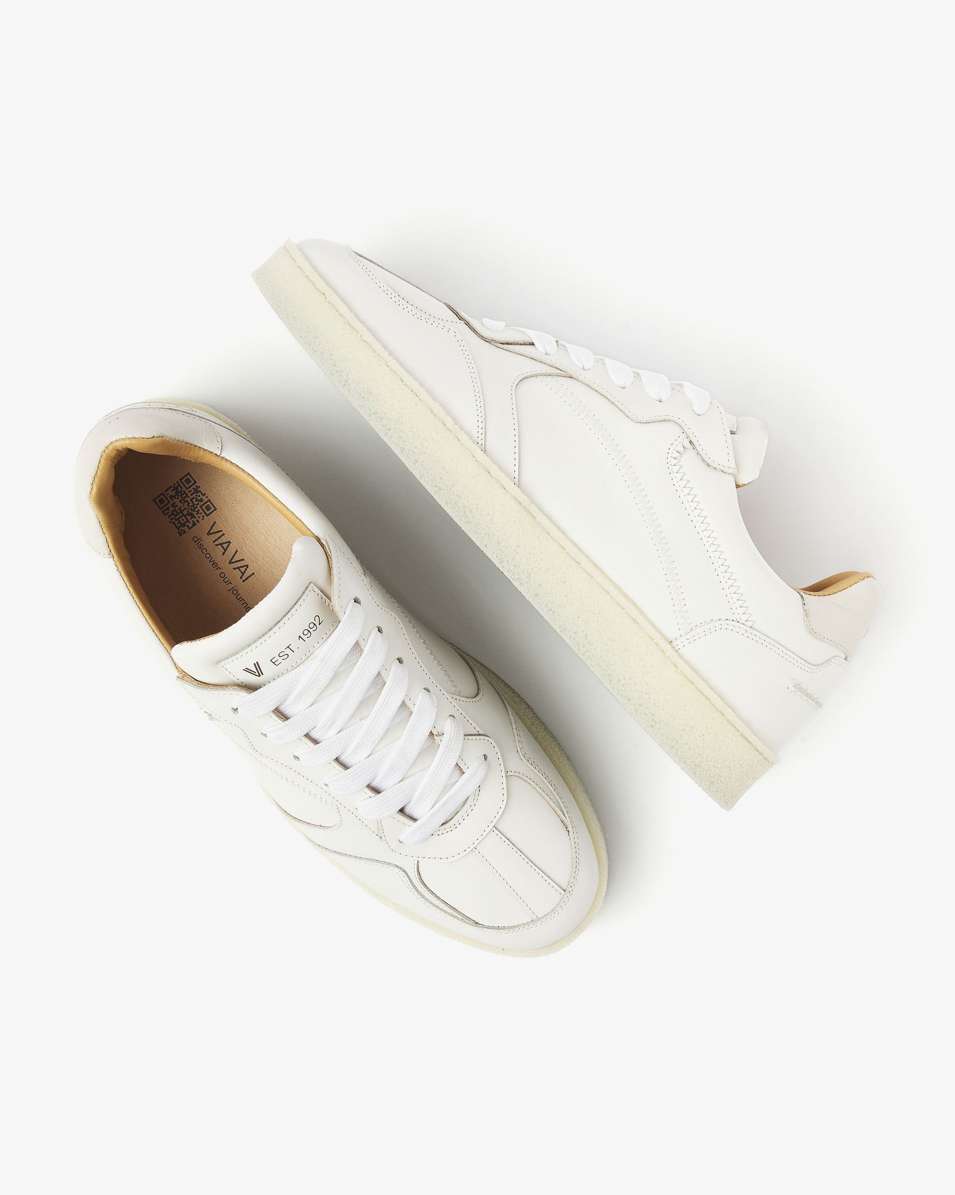 VIA VAI witte heren sneakers Zane Ethan