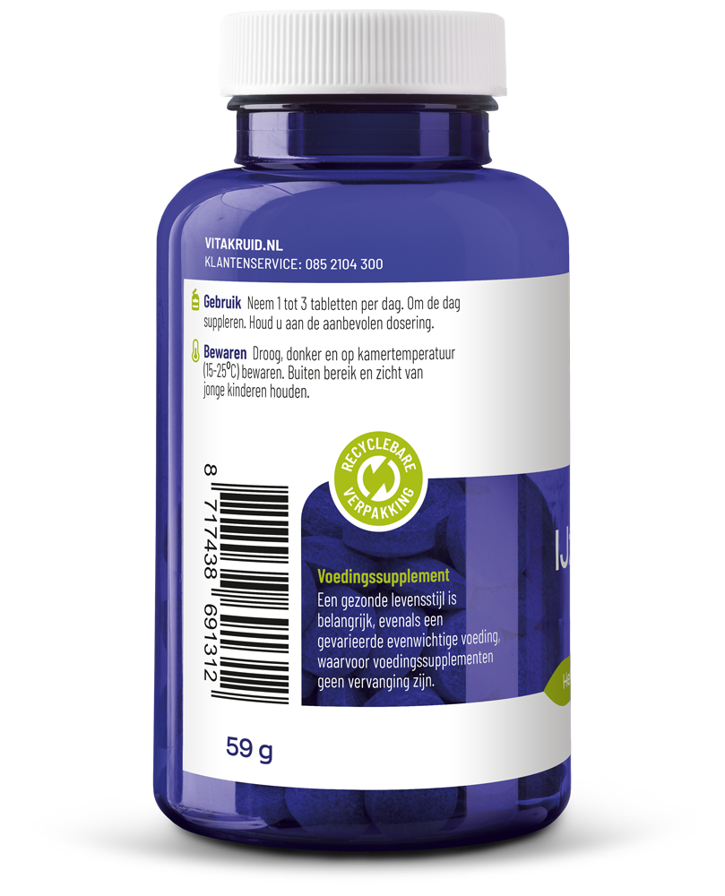 Vitakruid Ijzer Bisglycinaat 28 Complex Oa Koper Vitamine C (90 tabletten)