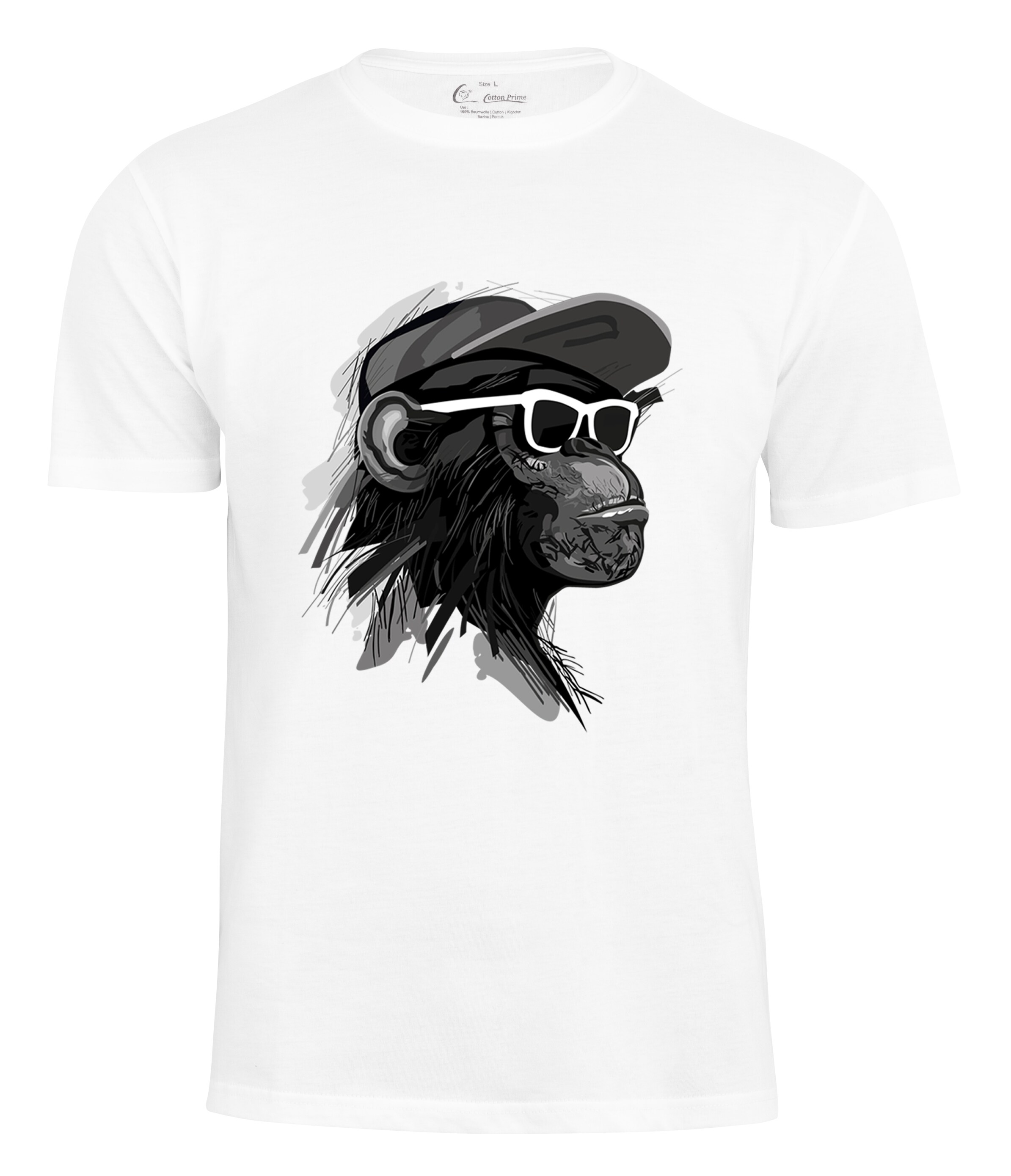 Cotton Prime® T-Shirt mit Affenmotiv - Cool Monkey mit Brille