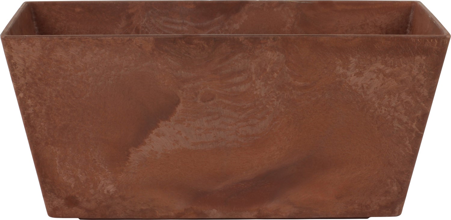 Artstone balkonbak Ella 37 x 17 x 17 cm bruin