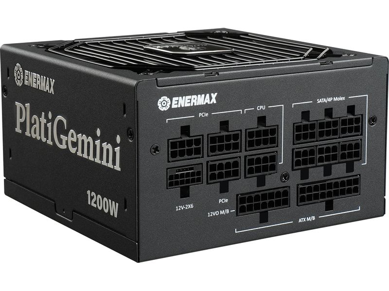 Enermax Netzteil PlatiGemini 1200 W Vollmodulares ATX-Netzteil mit 1200 W Leistung und 80 Plus Gold Zertifizierung