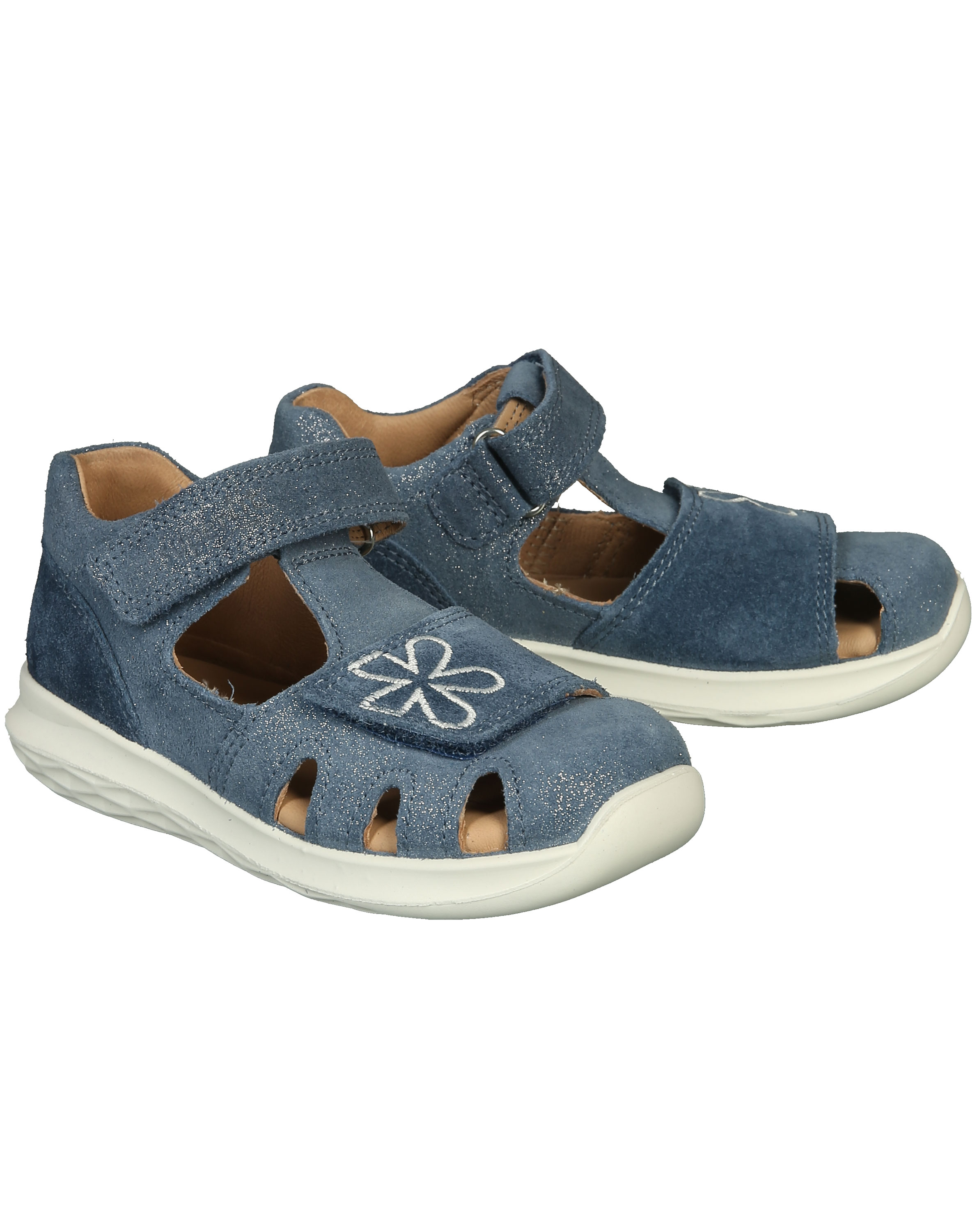 Lauflernsandalen BUMBLEBEE - BLUME mit Zehenschutz in blau