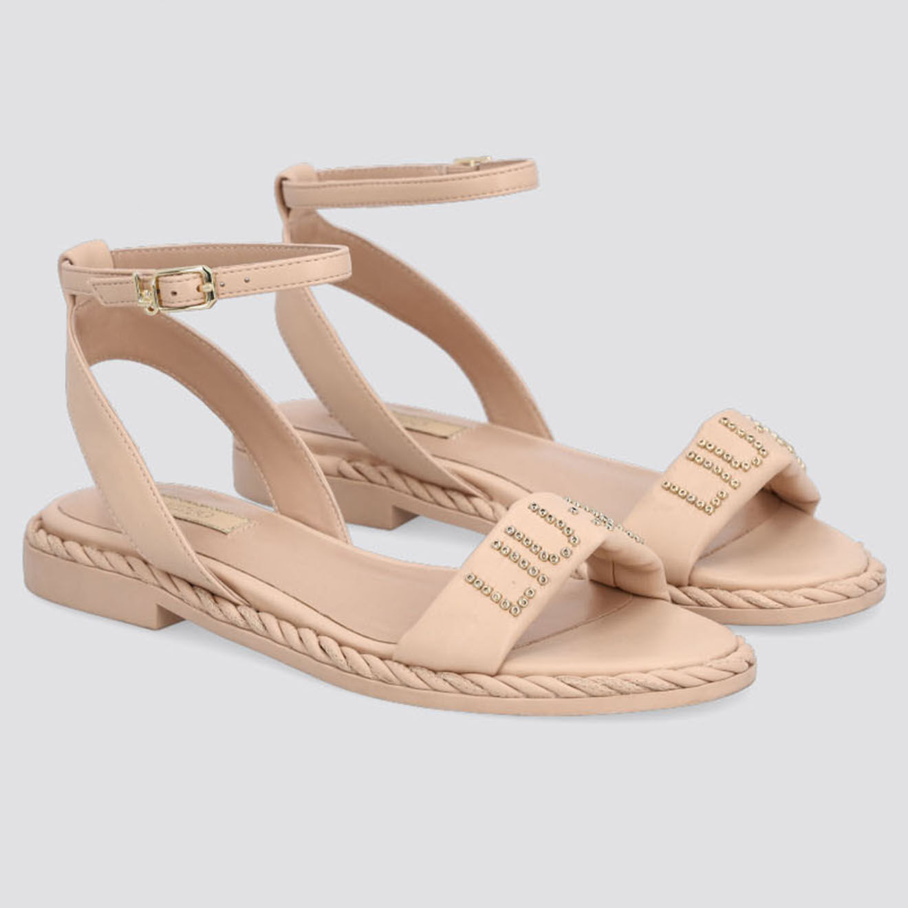 Liu-Jo Sandales en Cuir Pepita beiges