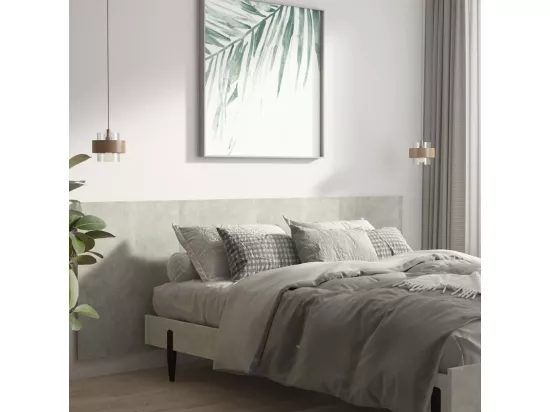 Tête de lit murale Gris béton 240x1,5x80 cm Bois d'ingénierie