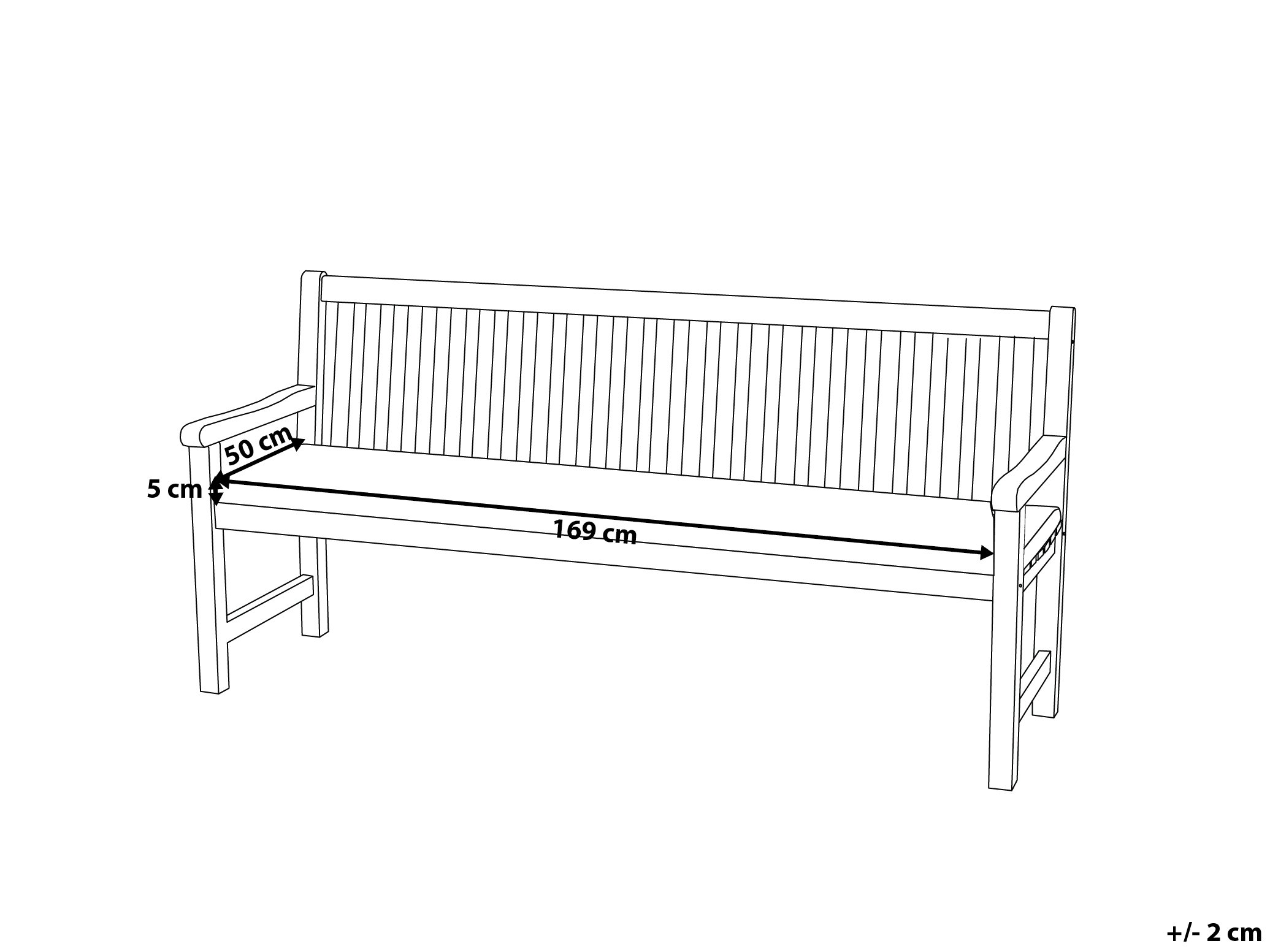 Zitkussen voor bank VIVARA 169 x 50 cm Donkerrood