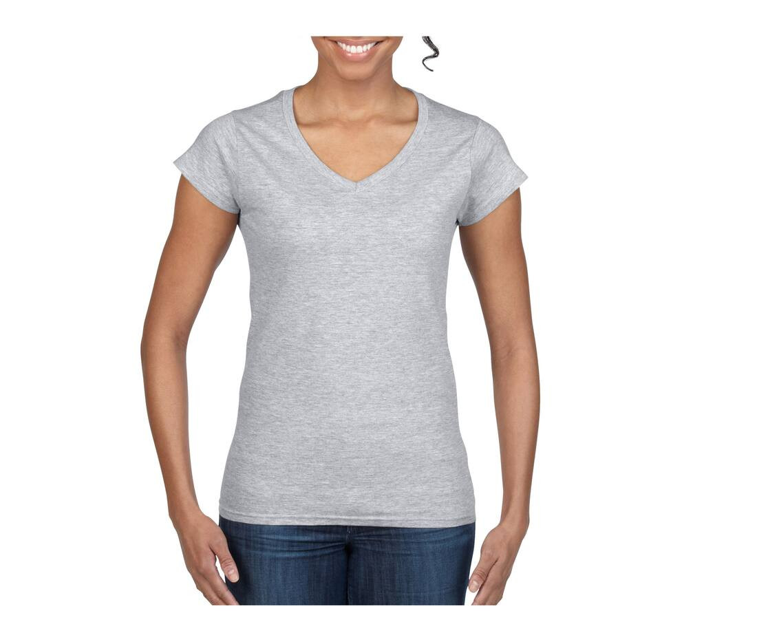 Gildan GN647 - T-Shirt Femme Col V 100% Coton