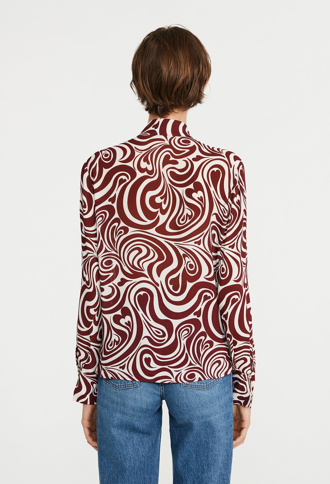 Blouse imprime coeur