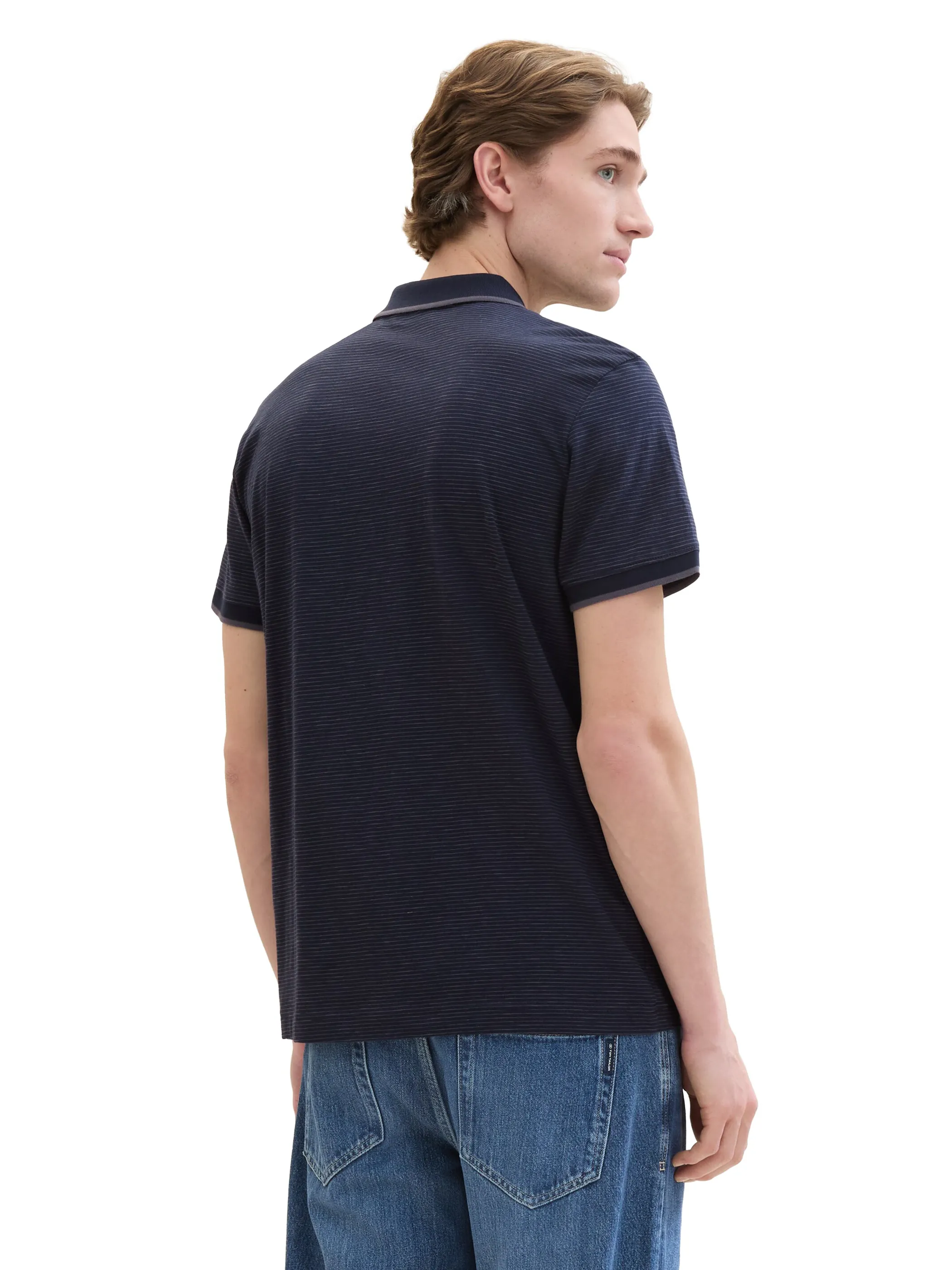 Herren Poloshirt mit Streifen
