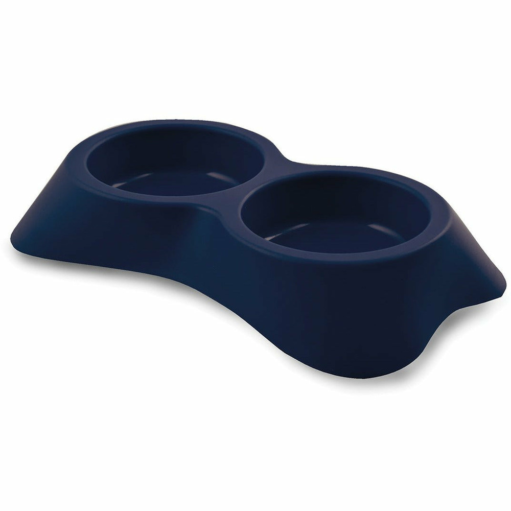 Gamelle double en plastique pour chiens et chats