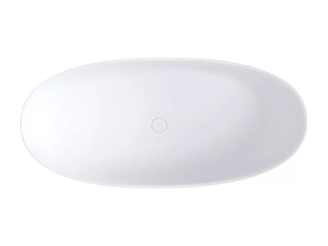 baignoire îlot OMNIRES NEO M+ 158X72 CM couleur : blanc finition : matbonde et siphon inclus
