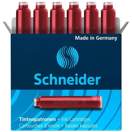 Schneider Tintenpatronen rot, 6 Stück
