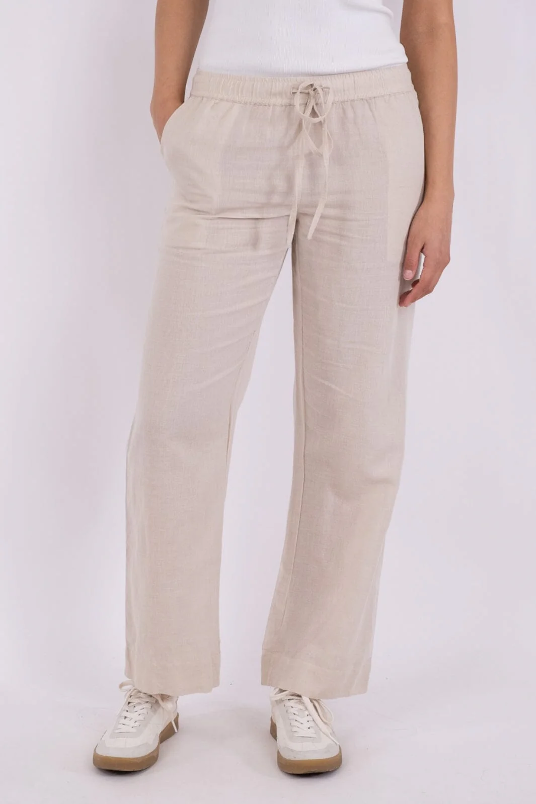Neo Noir Sonar Linen Pants sand