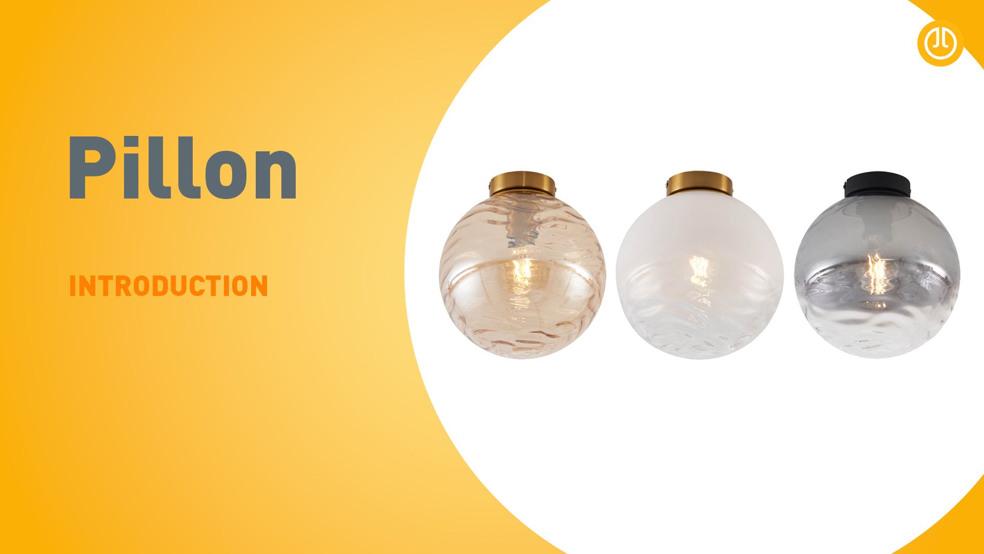 Design plafondlamp messing met wit fading glas - Pillon