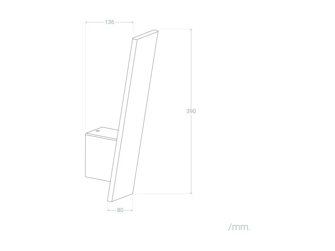 Applique Murale LED Aluminium Naya 9W Blanche 3000K Blanc chaud