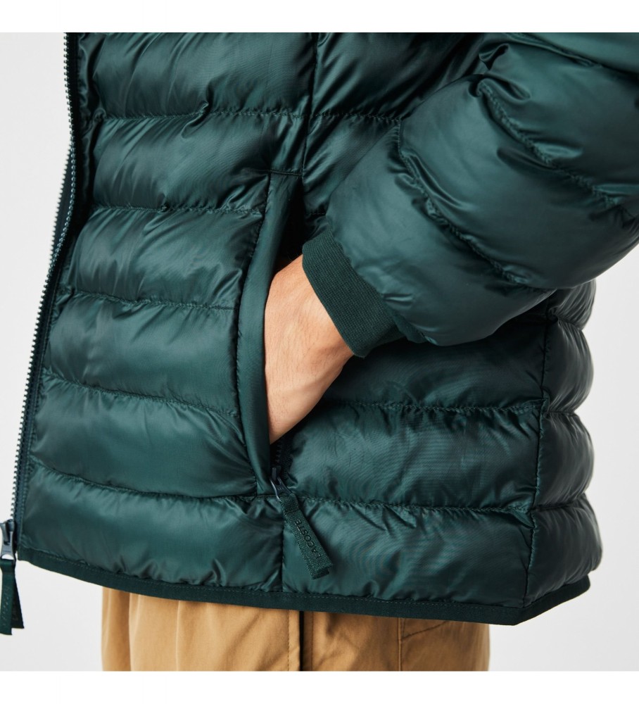 Jaqueta Lacoste Verde Acolchoada com Capuz
