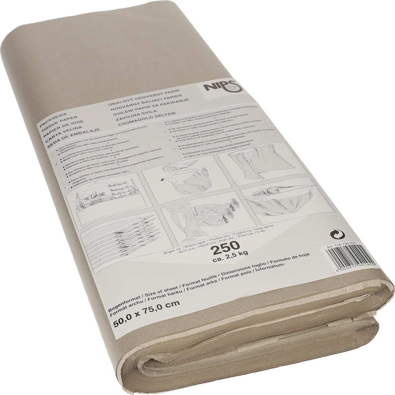 Seidenpapier Nips, 50 x 75 cm, braun, 250 Bogen