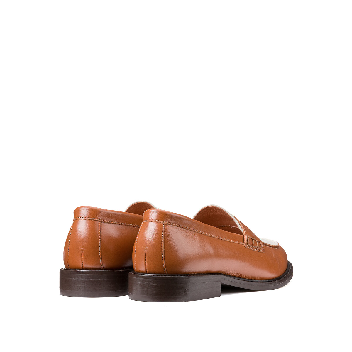 COLEÇÕES LA REDOUTE<br>Mocassins em leer, bicolor