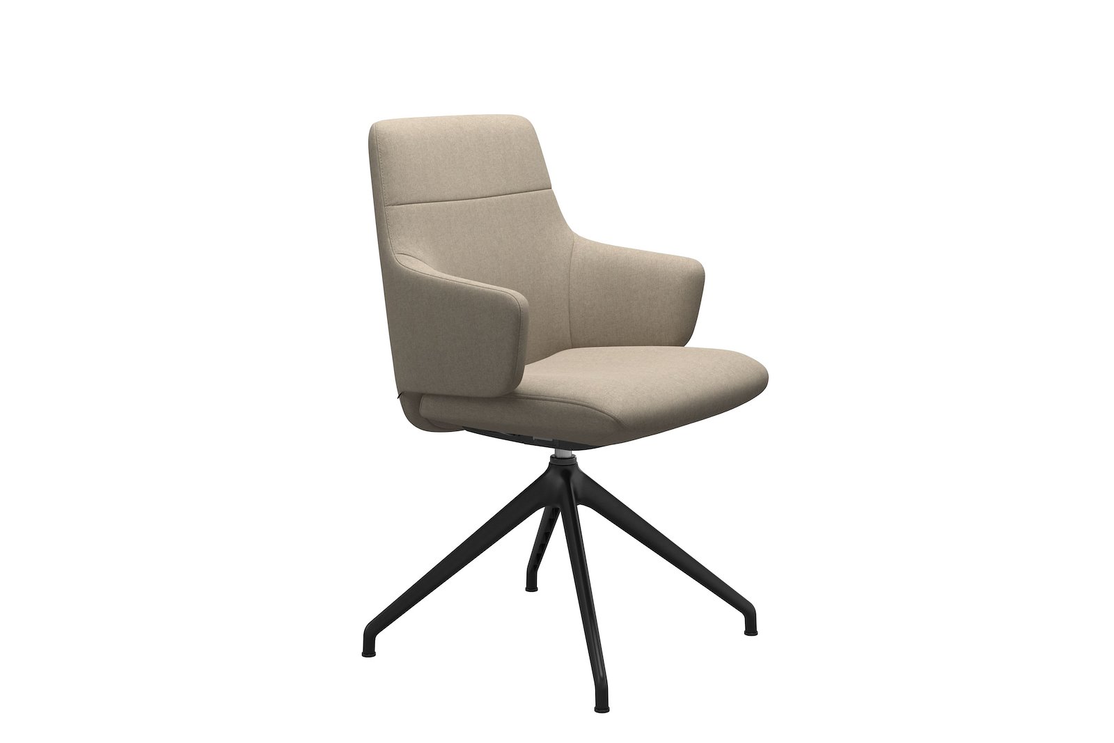 Chilli spisestol Tekstil Calido - Light Beige - Sort