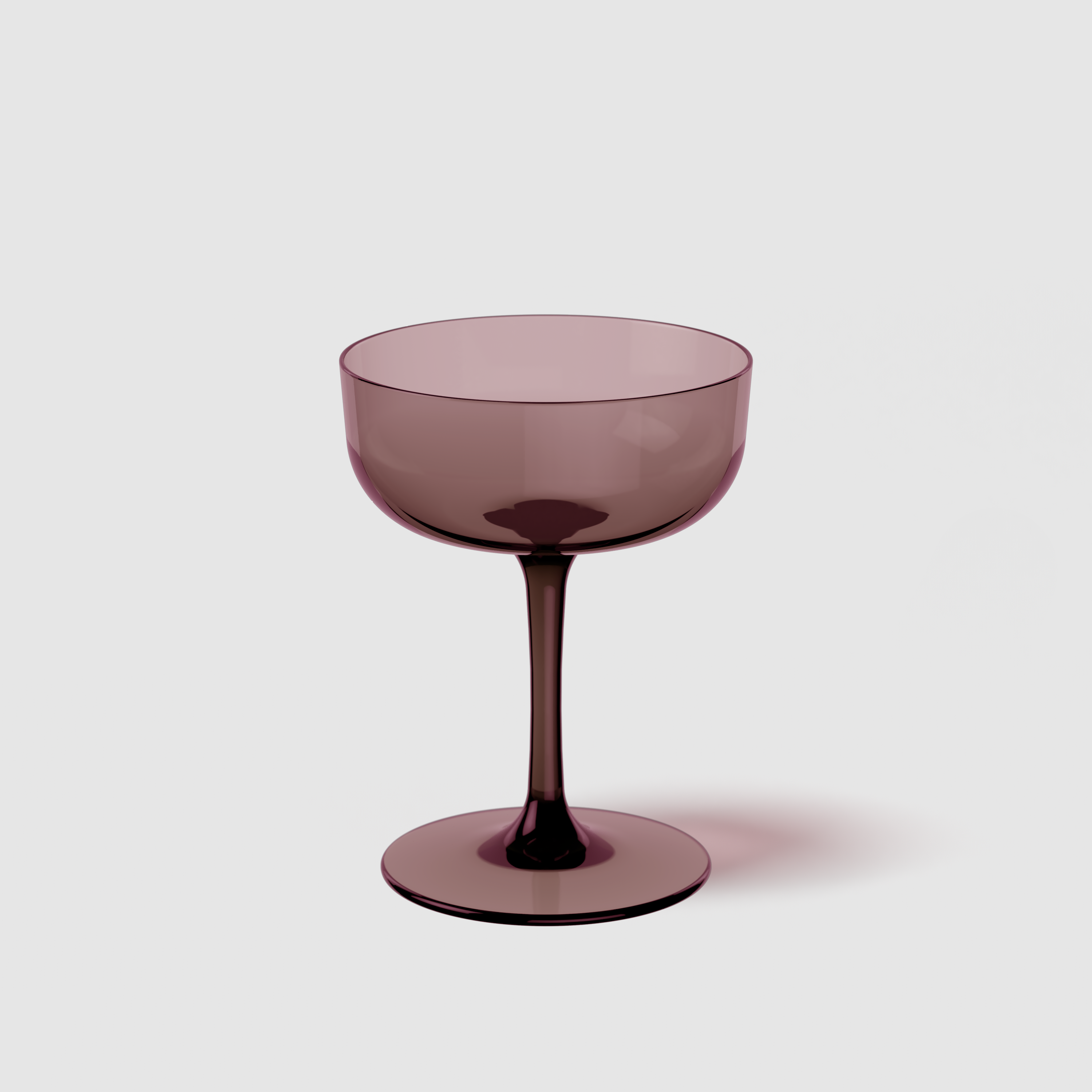 Like Glass Champagne coupe glass Purple, 4.1 oz, crystal glass