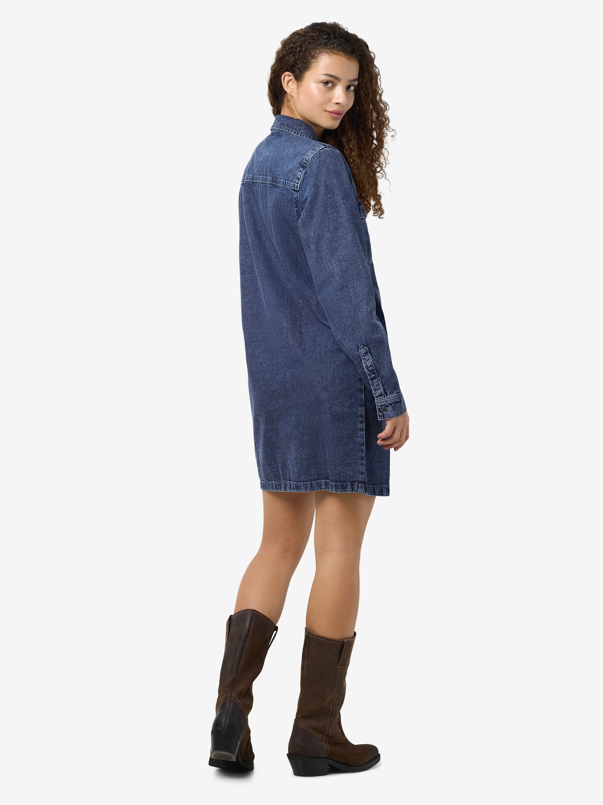 Noisy may Jeanskleid »NMNEW SIGNE L/S DENIM DRESS VI002MB LX« Brusttaschen