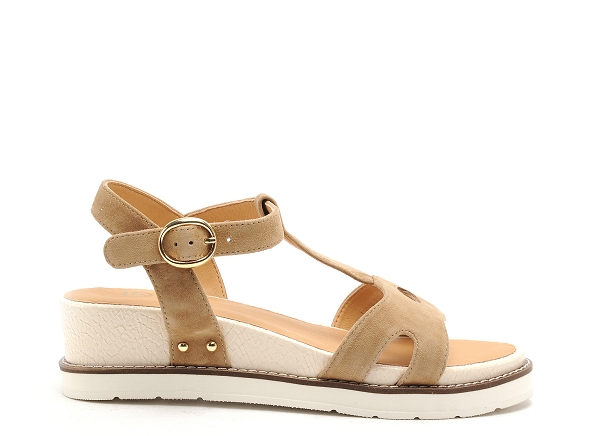 Fugitive nu pieds talons femme bilisa beige