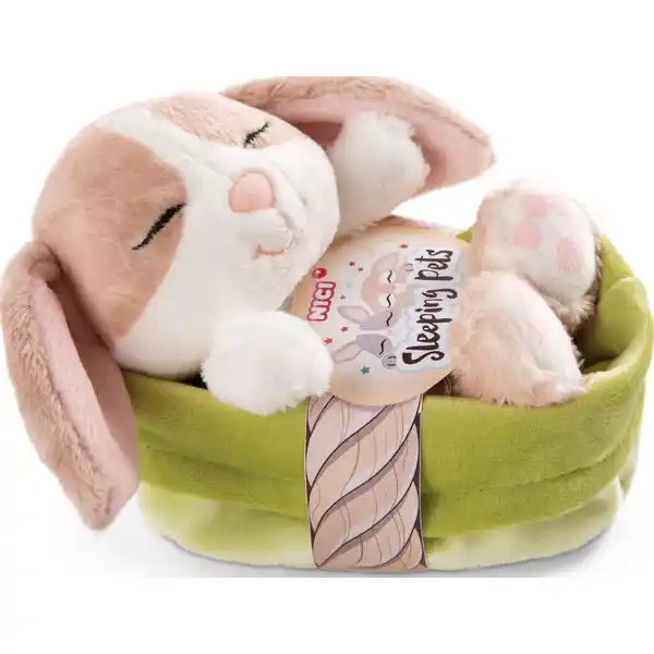 Sleeping Pets im Körbchen Plüschtier