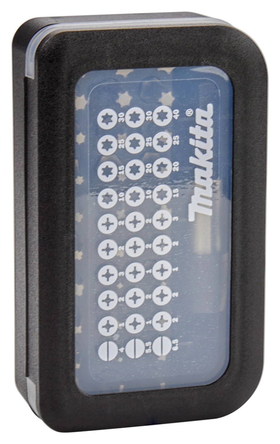 Makita D-30667 31 delige bitset in cassette met riemclip