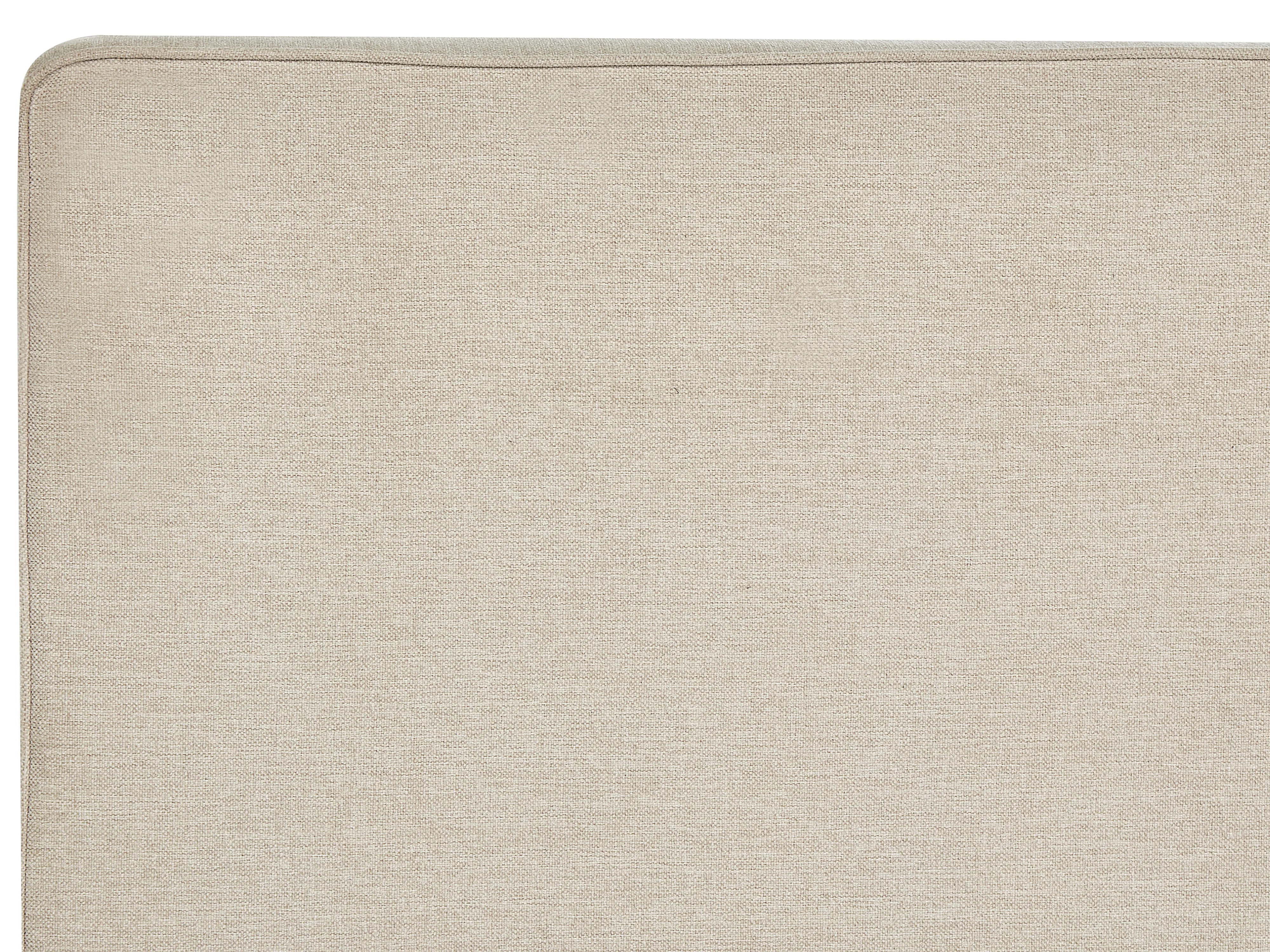 Boxspring met opbergruimte Stof MINISTER 180 x 200 cm Lichtbeige