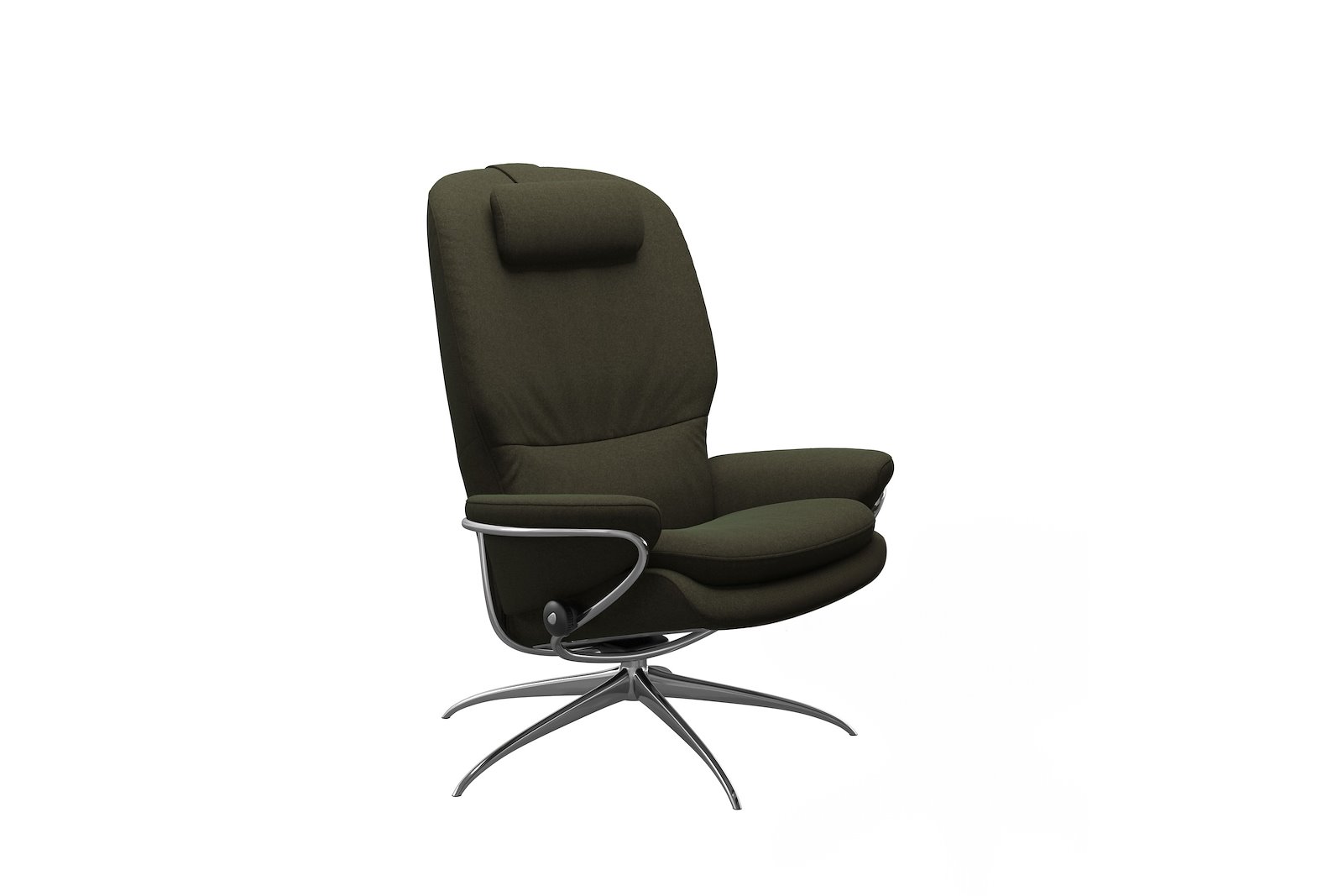 Rome lenestol Tekstil Calido Green - Star - Chrome