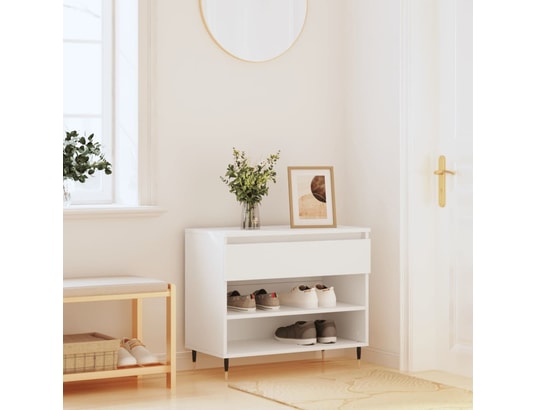 VIDAXL - Armoire à chaussures blanc 70x36x60 cm bois d'ingénierie