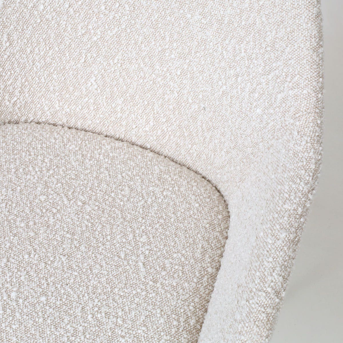 Nolon Nout-Mae Bureaustoel Bouclé Beige - Armleuning - Wit