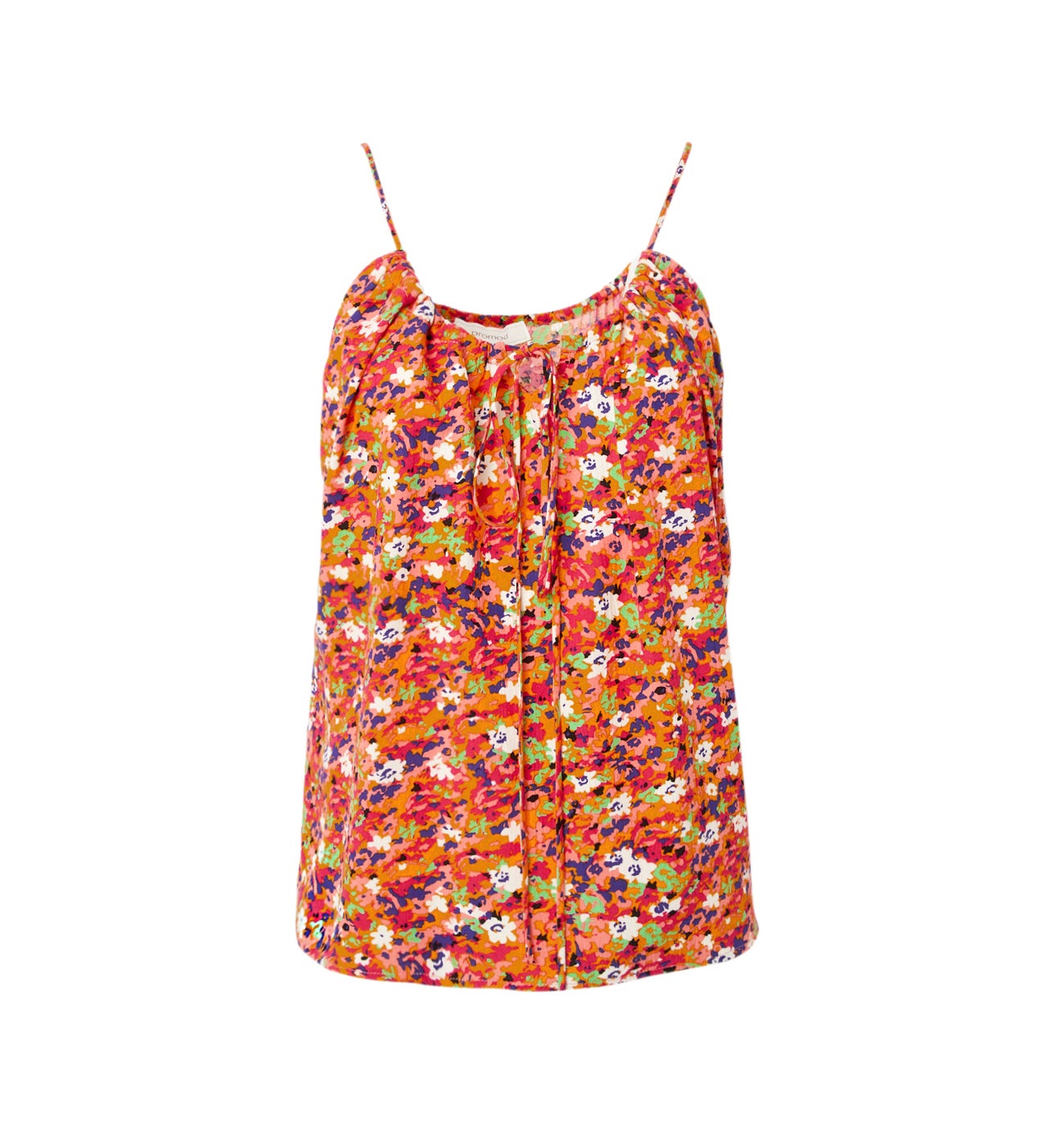 Top à fines bretelles Femme - Imprimé multicolore