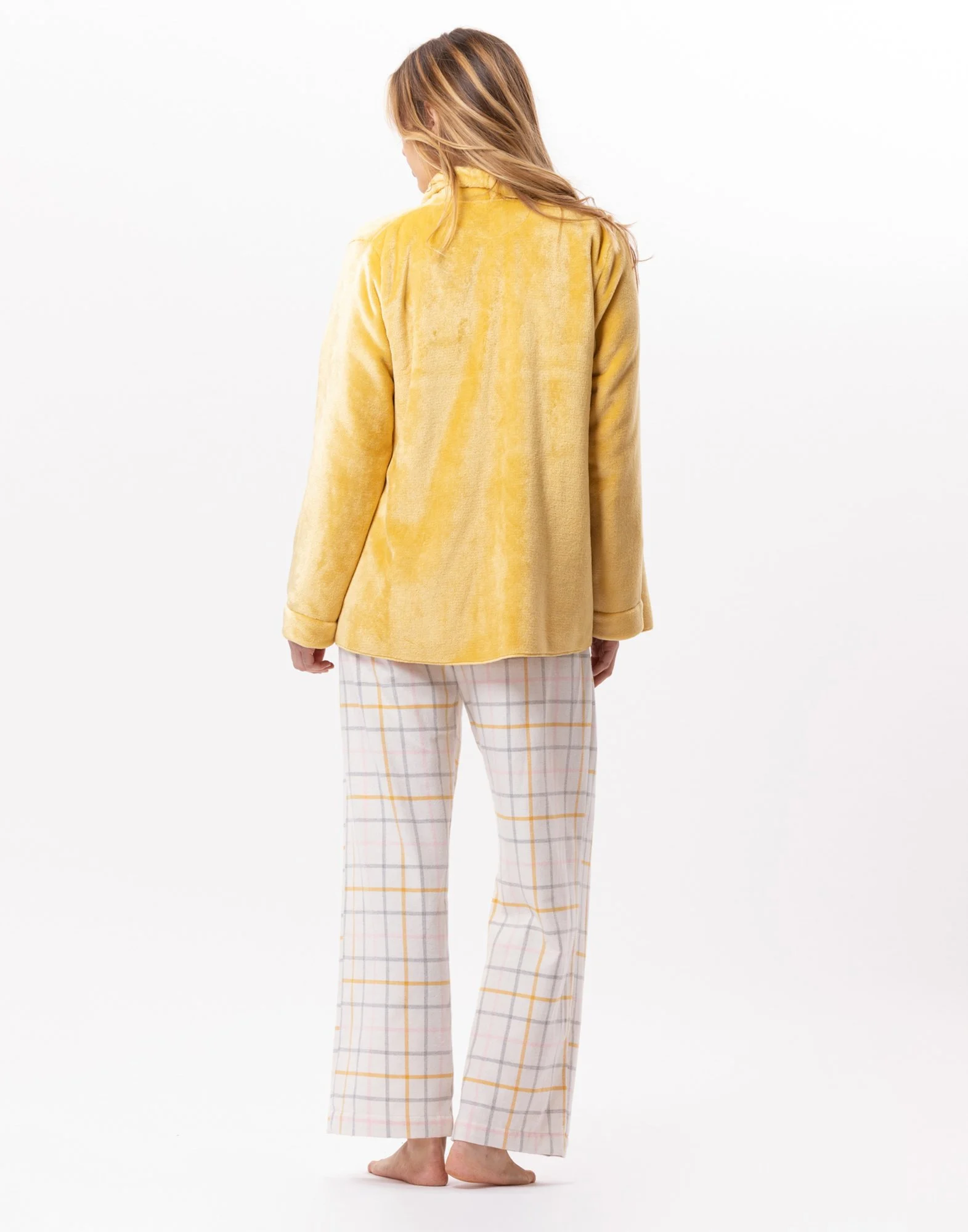 ESSENTIEL 873 - Veste en peluche flanelle | Jaune
