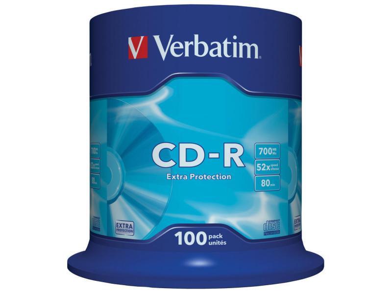 Verbatim CD-R 0.7 GB, Spindel (100 Stück) CD-R-Rohlinge in 100er-Spindel