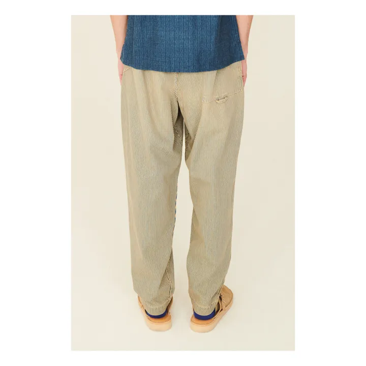 YMC Pantalon Alva Skate Rayé | Beige